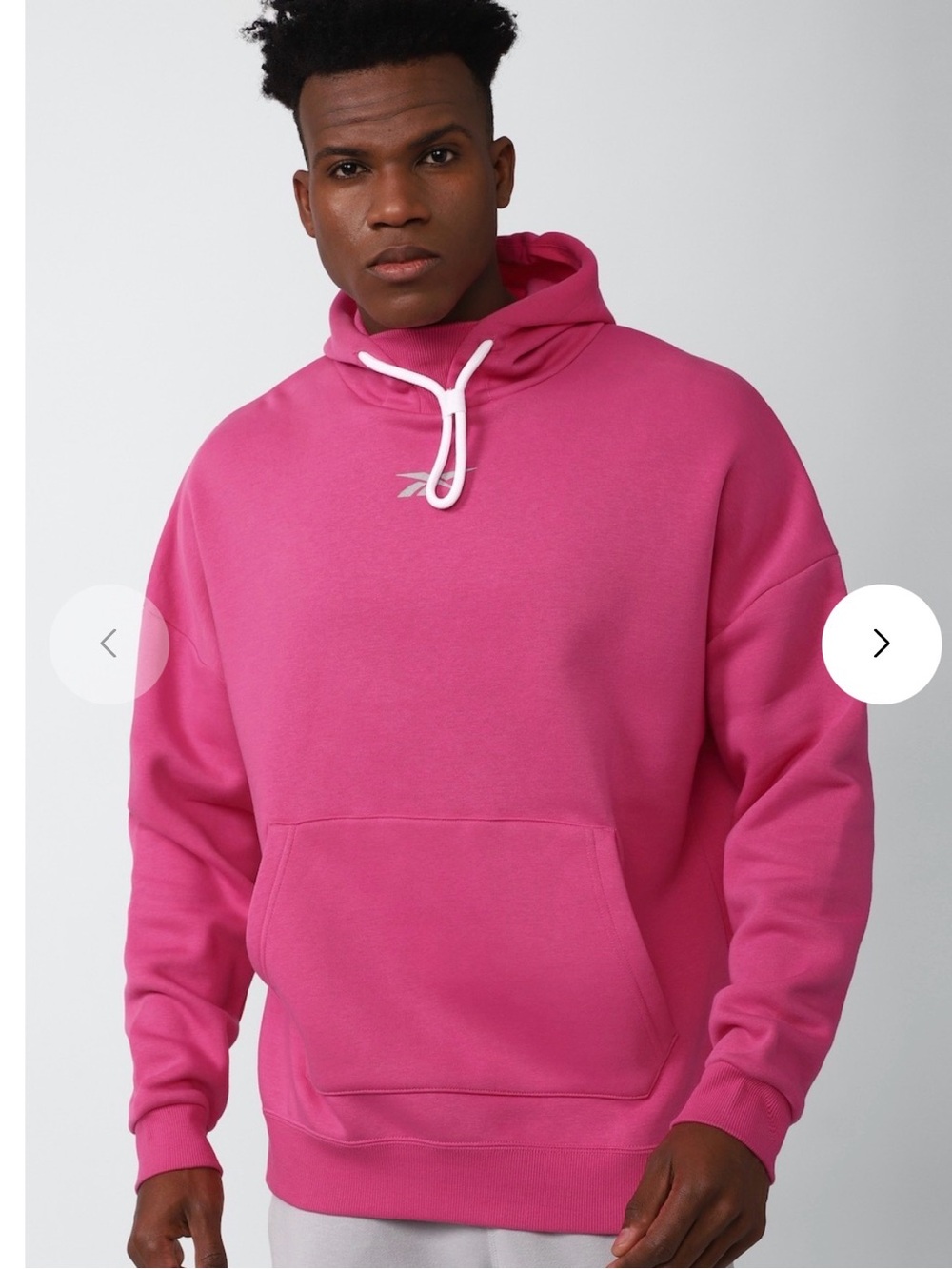Reebok men hoodie size XL pink